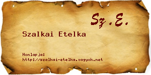 Szalkai Etelka névjegykártya
